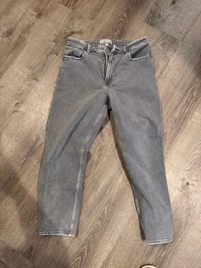 Abercrombie & Fitch High-Rise Washed Gray Jeans